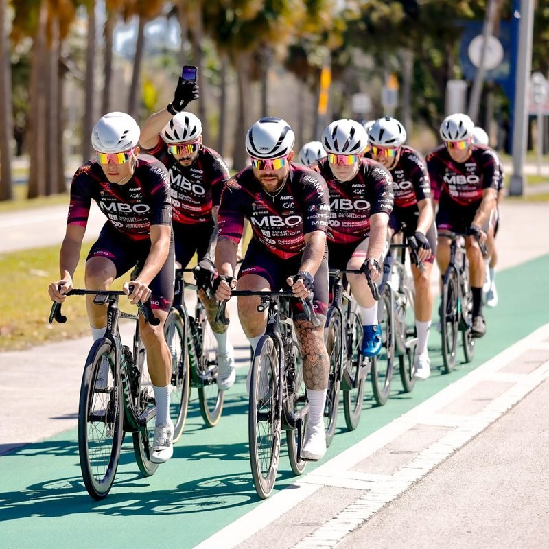 Team MBO Miami riding in formation
